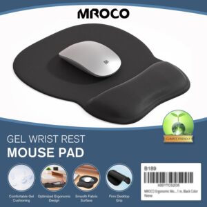 Fashion mroco ergonomic mouse pad with gel wrist rest